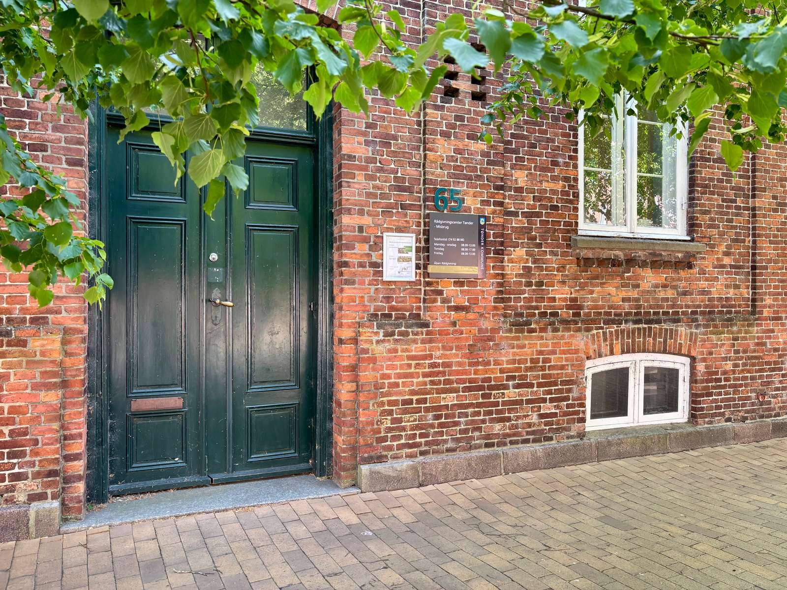 Indgangen til Rådgivningscenter Tønder