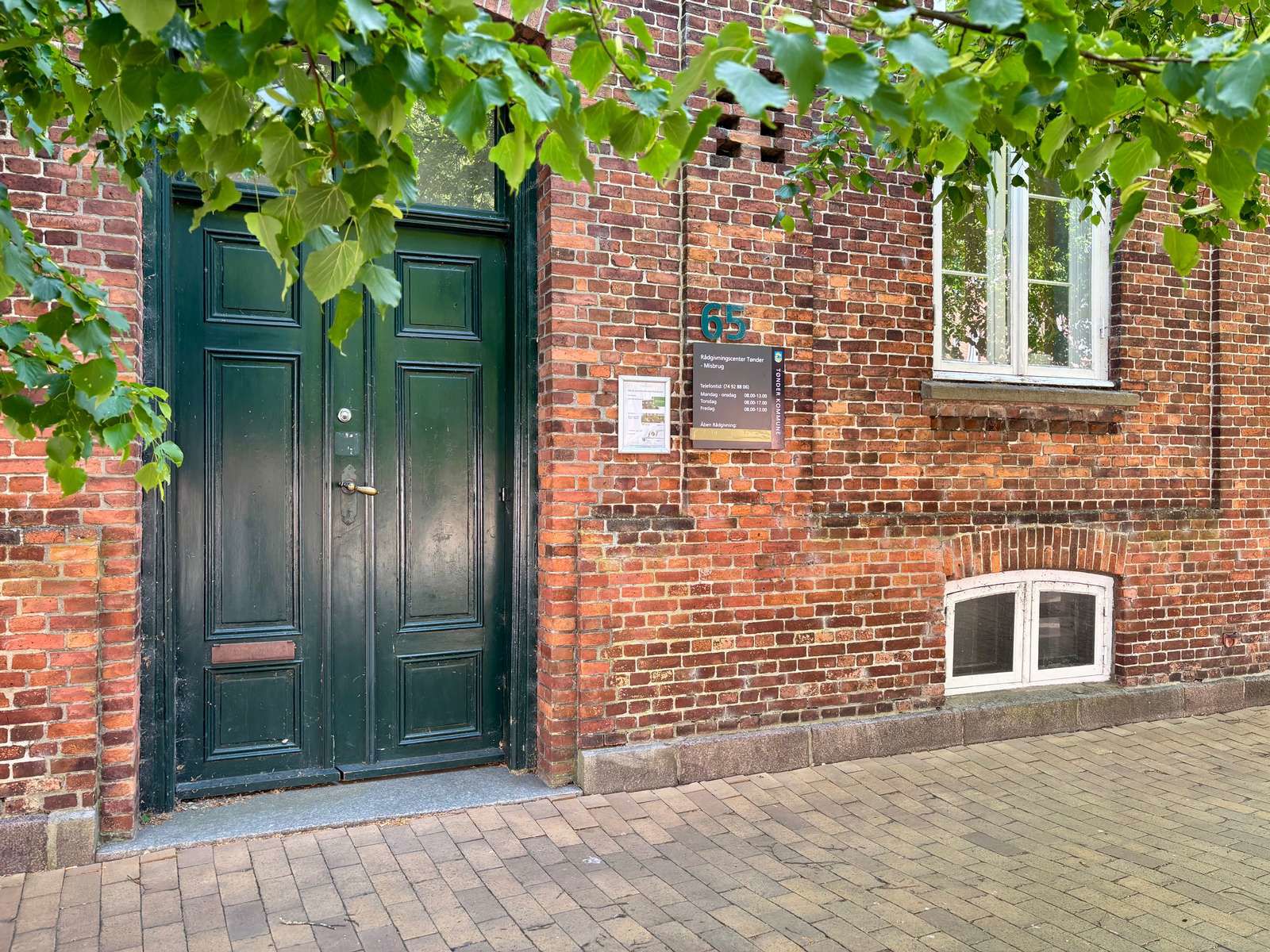 Indgangen til Rådgivningscenter Tønder