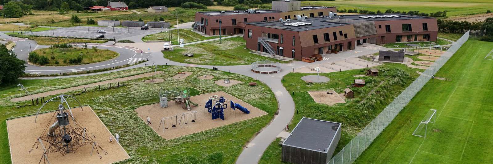 Luftfoto af Skærbæk Skole