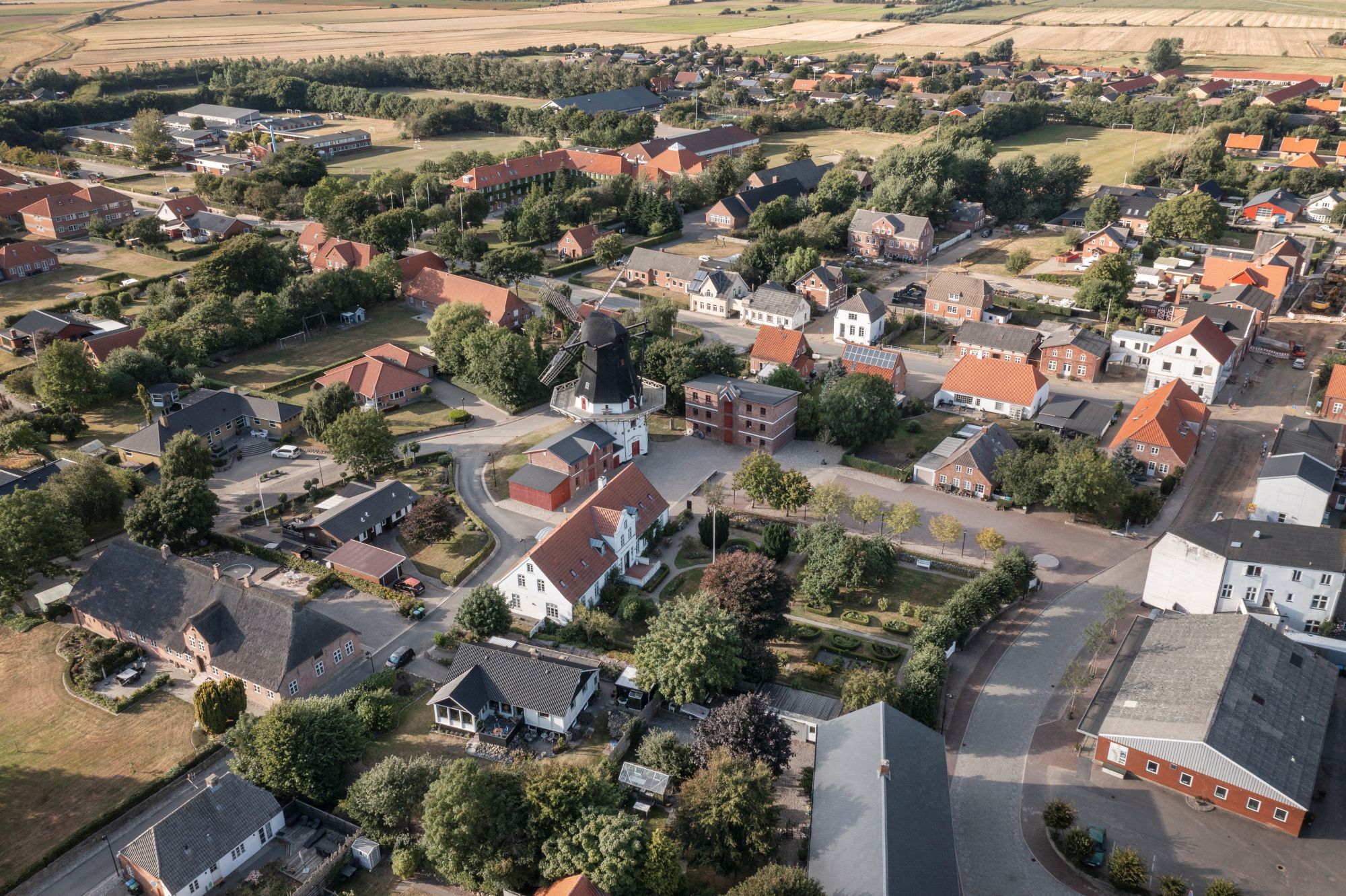 Dronefoto af Tønder Kommune