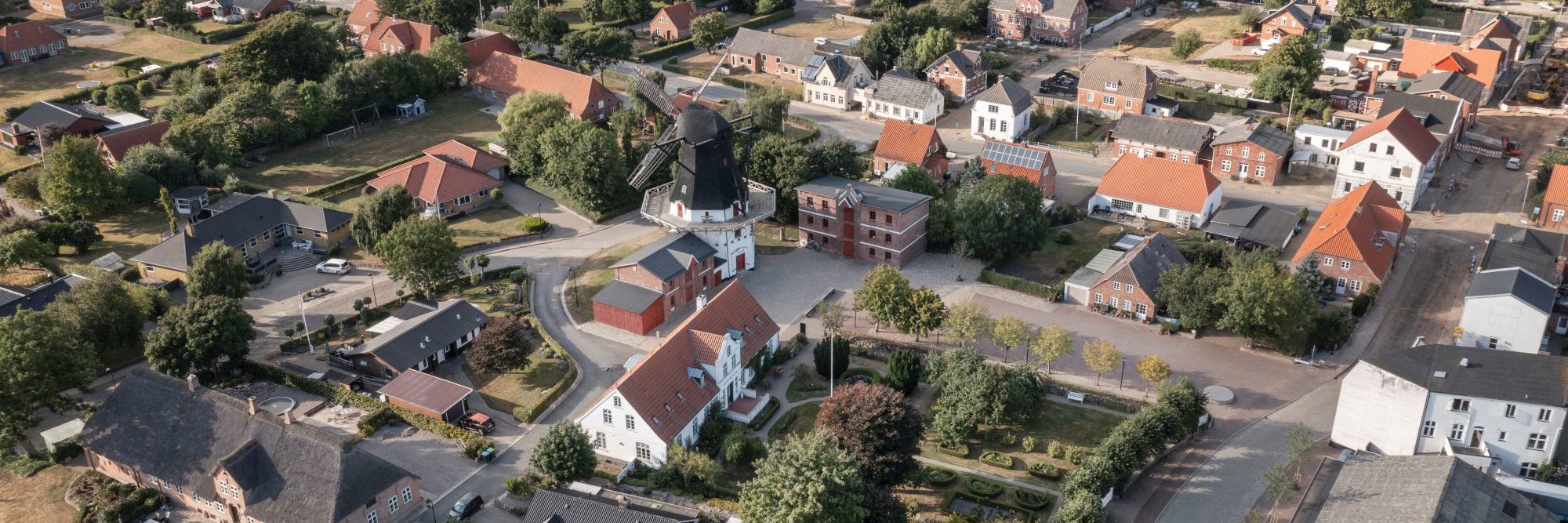 Dronefoto af Tønder Kommune