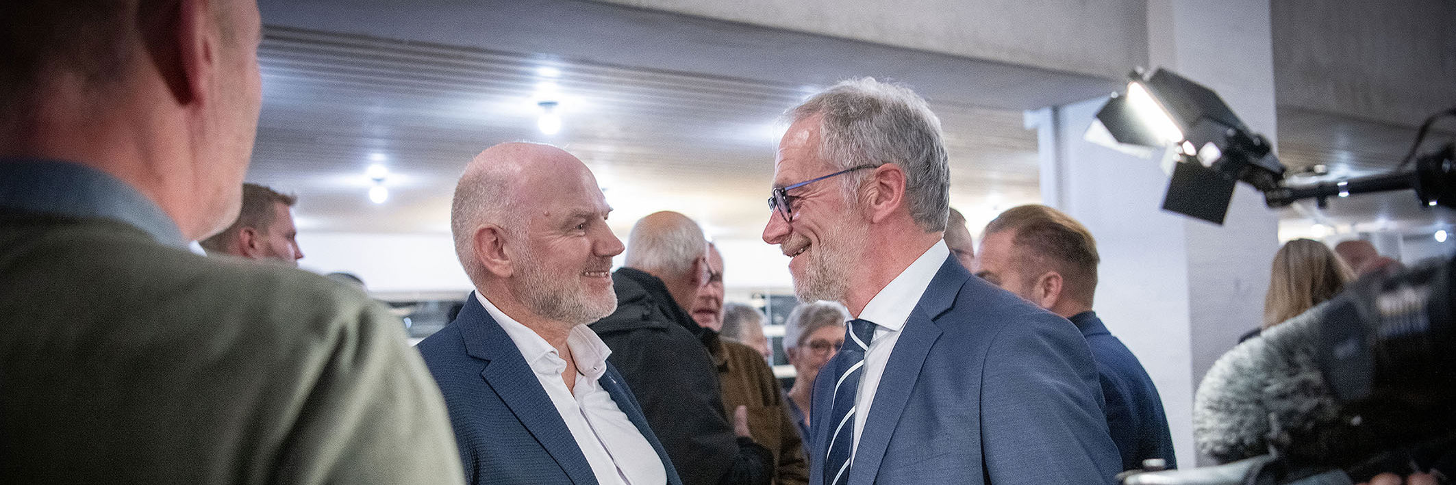 Billede af borgmester Jørgen Popp Petersen og kommunaldirektør Lars Møldrup